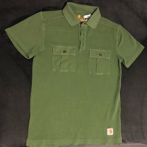 CARHARTT Store Exclusive Polo Shirt SS Slim Fit Men’s Size Small Green NWT